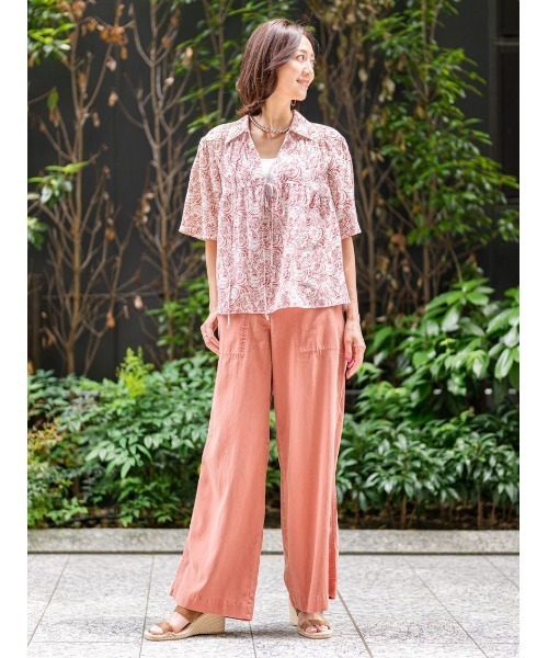 Banana Republic（バナナリパブリック）の「Soma ミッドライズ ワイドレッグ パンツ（その他パンツ・レディース・ナチュラル/ネイビー/ブラウン/グリーン・M/XS/L/S）」の5枚目の写真