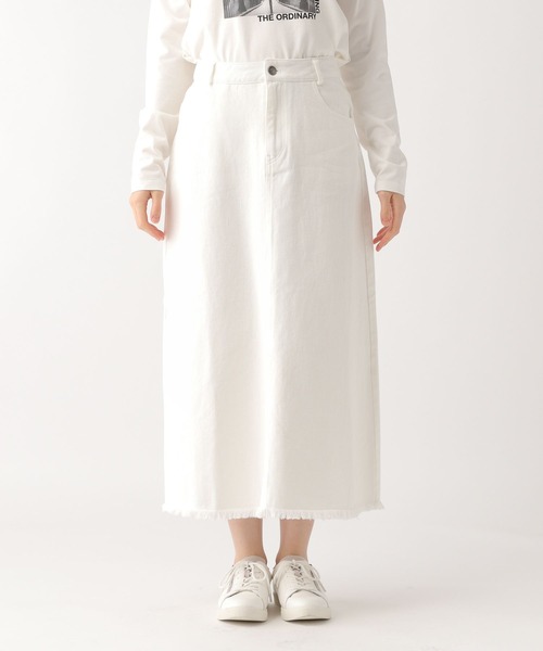 Elura（エルーラ）の「デニムフリンジスカート/455472（スカート・レディース・ホワイト・MEDIUM/LARGE）」の3枚目の写真