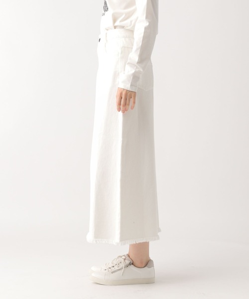 Elura（エルーラ）の「デニムフリンジスカート/455472（スカート・レディース・ホワイト・MEDIUM/LARGE）」の4枚目の写真