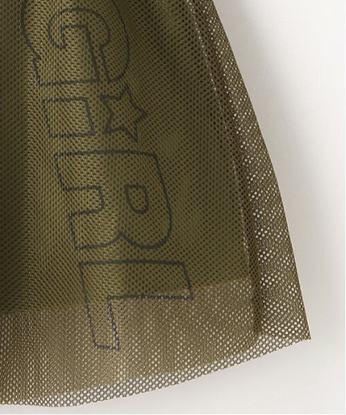 X-girl Stages(エックスガールステージス)の「メッシュレイヤードスカート(スカート・キッズ・カーキ/ブラック・140cm/110cm/120cm/130cm)」の5枚目の写真