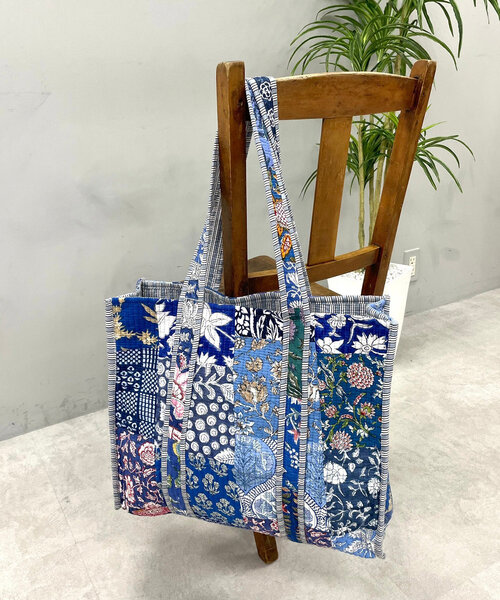 Remind me and forever（リマインドミーアンドフォーエバー）の「【新色登場！】【India series】パッチワークトートバッグ（ショルダーバッグ・レディース・マルチ/ブルー/ベージュ/ブラック・FREE）」の14枚目の写真