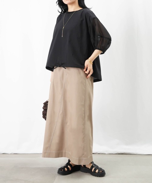 LC/LLL 配色ステッチリメイク風スカート