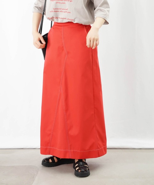 LC/LLL 配色ステッチリメイク風スカート