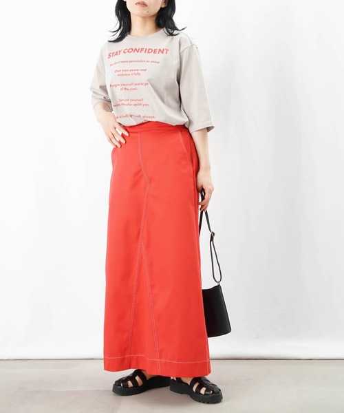 LC/LLL 配色ステッチリメイク風スカート