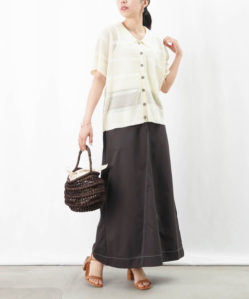 LC/LLL 配色ステッチリメイク風スカート