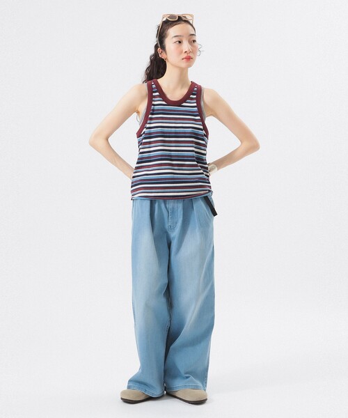BEAMS BOY（ビームスボーイ）の「マルチボーダー タンクトップ（Tシャツ/カットソー・レディース・ネイビー/イエロー/ミント・1/0）」の9枚目の写真