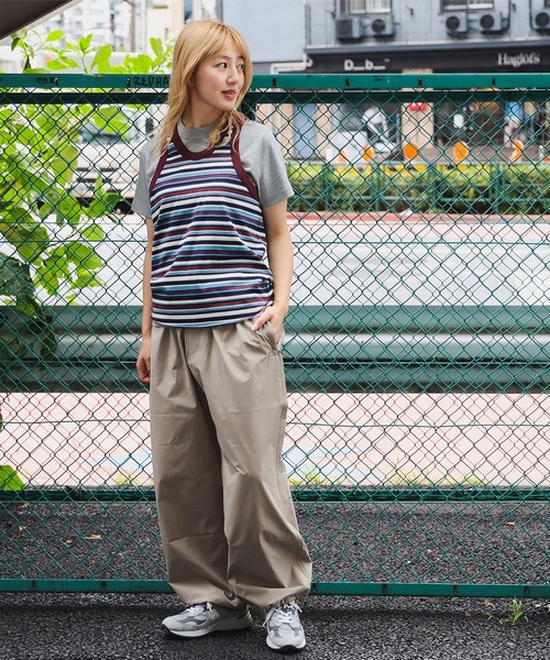 BEAMS BOY（ビームスボーイ）の「マルチボーダー タンクトップ（Tシャツ/カットソー・レディース・ネイビー/イエロー/ミント・1/0）」の6枚目の写真