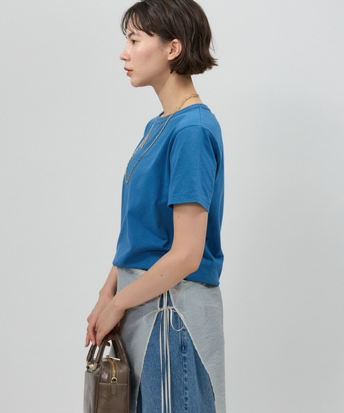 BABYLONE（バビロン）の「コットンリネンテンジクT（Tシャツ/カットソー・レディース・ライトブルー/ホワイト/ブラック/ライトブラウン・フリー）」の20枚目の写真