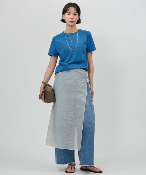 BABYLONE（バビロン）の「コットンリネンテンジクT（Tシャツ/カットソー・レディース・ライトブルー/ホワイト/ブラック/ライトブラウン・フリー）」の22枚目の写真