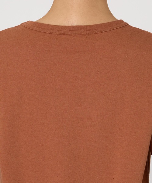 BABYLONE（バビロン）の「コットンリネンテンジクT（Tシャツ/カットソー・レディース・ライトブルー/ホワイト/ブラック/ライトブラウン・フリー）」の16枚目の写真