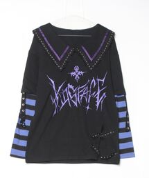 『AOSPACE』レイヤードボーダーロングスリーブTシャツ