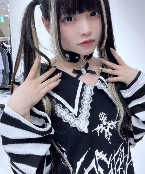 tシャツ A'GEM/9 × .kom 「AOSPACE」カラーレイヤードロングスリーブTシャツ レディース A'GEM/9 × .kom 『AOSPACE』カラーレイヤードロングスリーブT