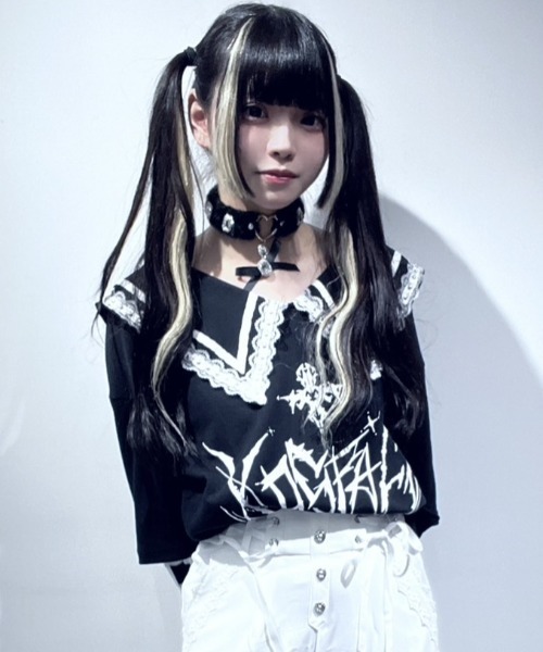 NOVESSEL(ノベセル)の「『AOSPACE』レイヤードボーダーロングスリーブTシャツ(Tシャツ/カットソー・レディース・パープル/ホワイト・FREE)」の7枚目の写真