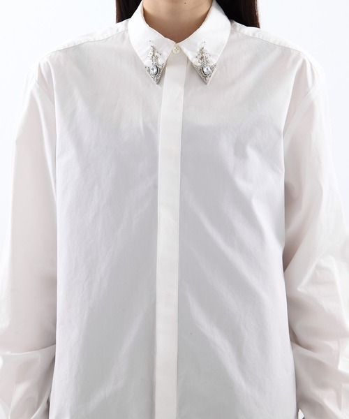 ブラウス シャツ 「tanakadaisuke/タナカダイスケ」crystal silver tip lapel shirt/クリスタルシルバーシャツ tanakadaisuke/タナカダイスケ】crystal silver tip lapel shirt