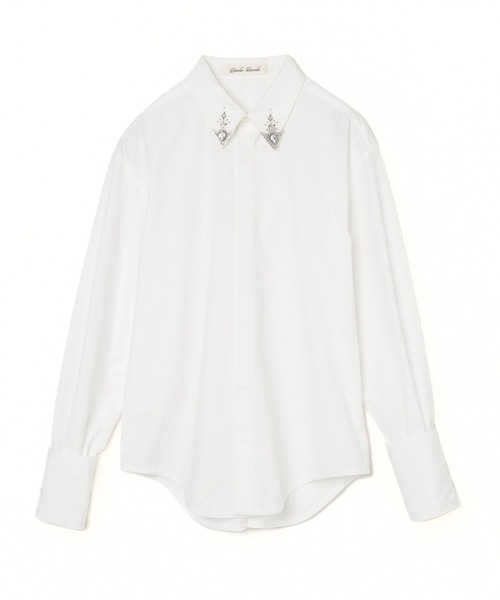 ブラウス シャツ 「tanakadaisuke/タナカダイスケ」crystal silver tip lapel shirt/クリスタルシルバーシャツ tanakadaisuke/タナカダイスケ】crystal silver tip lapel shirt