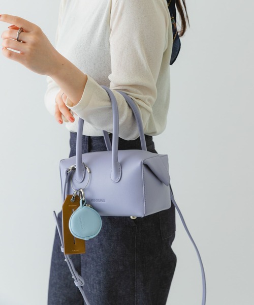 RODE SKO（ロデスコ）の「ADD CULUMN　LOP BOSTON S（ハンドバッグ・レディース・ブラック/ラベンダー・-）」の5枚目の写真