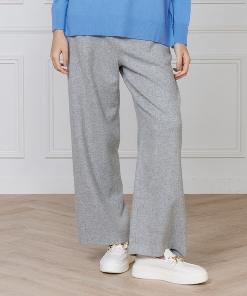 イッツインターナショナル（I．T．’S． international）/メランジツイルワンタックストレートパンツ メランジツイル ワンタックストレートパンツ（その他パンツ）｜I.T.'S