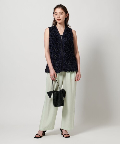 最終お値下げ　ユナイテッドアローズ　フラワーチュールニットベスト UNITED ARROWS（ユナイテッドアローズ）の「フラワー チュール