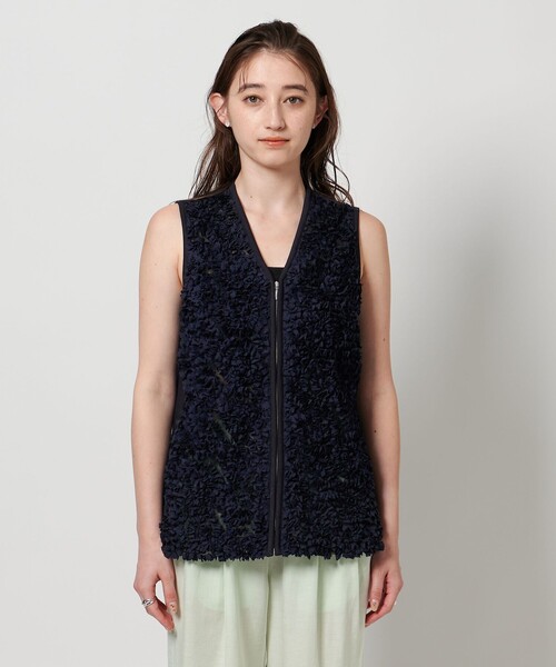 UNITED ARROWS ニットベスト セール】フラワー チュール ニットベスト（ベスト）｜UNITED