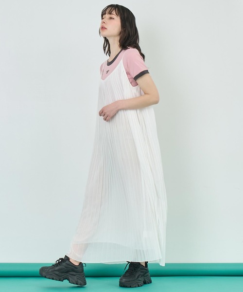 ANAP(アナップ)の「配色 リボン 刺繍 コンパクト リンガー Tシャツ(Tシャツ/カットソー・レディース・ホワイト/ピンク/ブラック・FREE)」の7枚目の写真