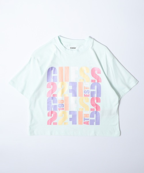 Guess(ゲス)の「GUESS EDWINA CROP TEE Tシャツ(Tシャツ/カットソー・レディース・ピンク/ライトグリーン/オレンジ・S/M)」の4枚目の写真