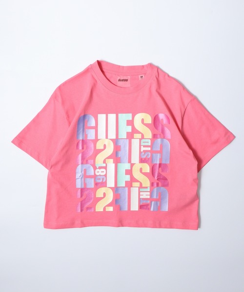Guess(ゲス)の「GUESS EDWINA CROP TEE Tシャツ(Tシャツ/カットソー・レディース・ピンク/ライトグリーン/オレンジ・S/M)」の5枚目の写真