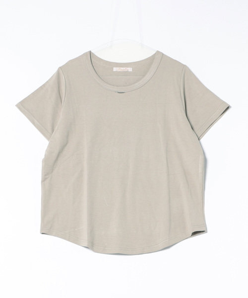 BANICO（バニコ）の「シンプルラウンドネックTシャツ (SS)（Tシャツ/カットソー・レディース・ブルー/ブラック/ダークグレー/ベージュ/ピンク/ホワイト/ダークベージュ・FREE）」の14枚目の写真