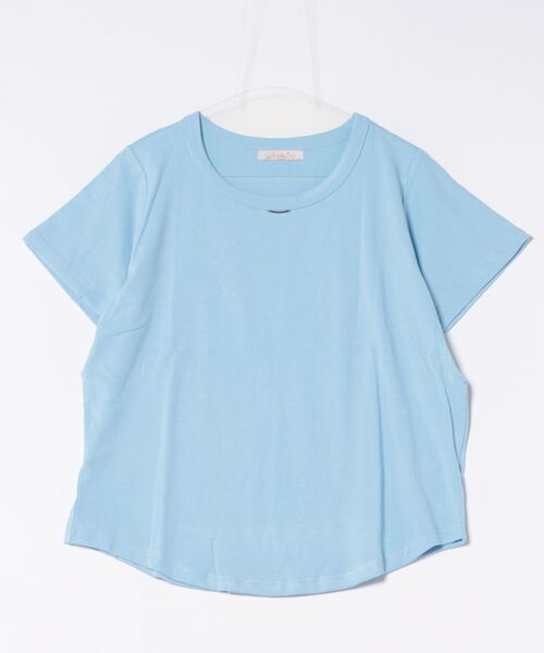 BANICO（バニコ）の「シンプルラウンドネックTシャツ (SS)（Tシャツ/カットソー・レディース・ブルー/ブラック/ダークグレー/ベージュ/ピンク/ホワイト/ダークベージュ・FREE）」の16枚目の写真