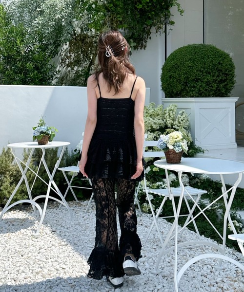 RAY CASSIN（レイカズン）の「【セットアップ対応】レースフレアパンツ（その他パンツ・レディース・ベージュ/アイボリー/ブラック・FREE）」の12枚目の写真