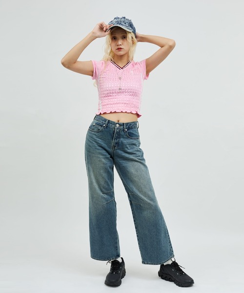 atmos pink(アトモスピンク)の「atmos pink Straight Denim / アトモス ピンク ストレート デニム(デニムパンツ・レディース・ブルー/ブラック・M/S)」の12枚目の写真