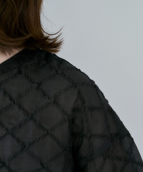 studio CLIP(スタディオクリップ)の「シアーチェックハーフスリーブシャツ(シャツ/ブラウス・レディース・セージグリーン/ブラック/アイボリー・FREE)」の16枚目の写真