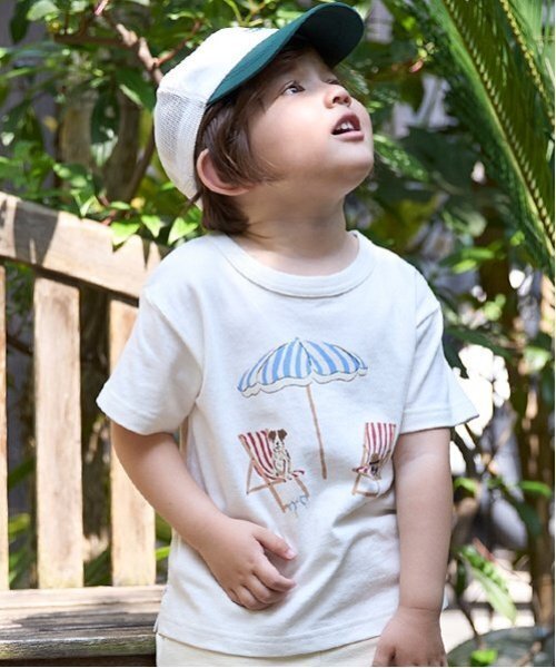 petit main（プティマイン）の「【プティプラ】BOYS半袖Tシャツ２（Tシャツ/カットソー・キッズ・ネイビー/ブルー/オフホワイト/ライトベージュ/ライトグリーン・90cm/130cm/120cm/110cm/80ｃｍ/100cm）」の2枚目の写真