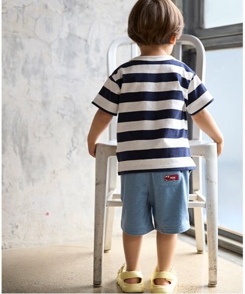 petit main（プティマイン）の「【プティプラ】BOYS半袖Tシャツ２（Tシャツ/カットソー・キッズ・ネイビー/ブルー/オフホワイト/ライトベージュ/ライトグリーン・90cm/130cm/120cm/110cm/80ｃｍ/100cm）」の8枚目の写真