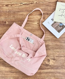 Mignonjour/ ロゴプリントキャンバストートバッグ M2771