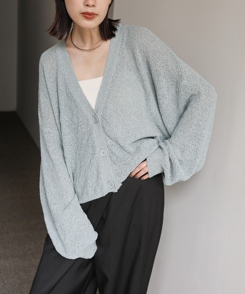 select MOCA Et（セレクトモカエト）の「【Et】Dolman Knit Short Cardigan（カーディガン/ボレロ・レディース・ブラック/アイボリー/グレー・FREE）」の15枚目の写真