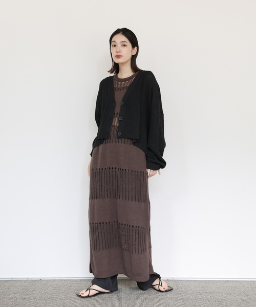 select MOCA Et（セレクトモカエト）の「【Et】Dolman Knit Short Cardigan（カーディガン/ボレロ・レディース・ブラック/アイボリー/グレー・FREE）」の18枚目の写真