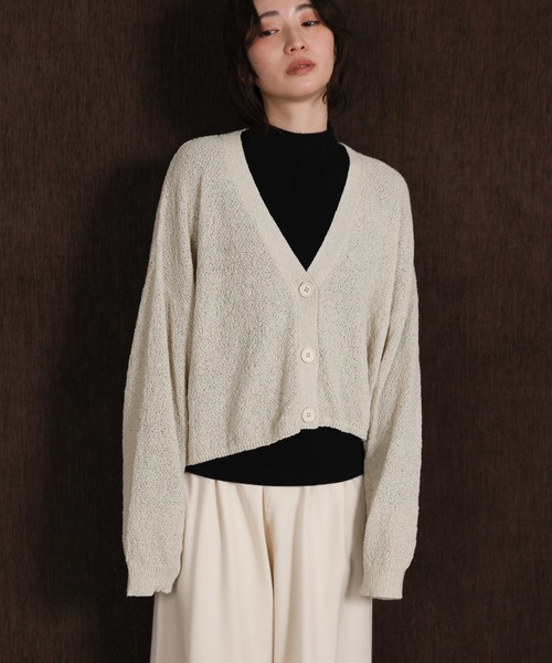 select MOCA Et（セレクトモカエト）の「【Et】Dolman Knit Short Cardigan（カーディガン/ボレロ・レディース・ブラック/アイボリー/グレー・FREE）」の19枚目の写真
