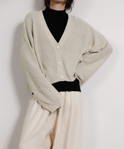 select MOCA Et（セレクトモカエト）の「【Et】Dolman Knit Short Cardigan（カーディガン/ボレロ・レディース・ブラック/アイボリー/グレー・FREE）」の21枚目の写真
