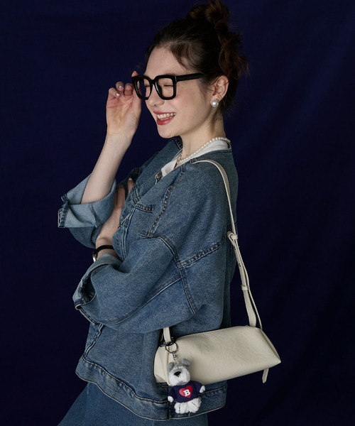 BONLECILL Marche(ボンルシールマルシェ)の「【BONLECILL Marche】スクエアショルダーバッグ/ハンドバッグ(ショルダーバッグ・レディース・ブラック/アイボリー/ベージュ・FREE)」の18枚目の写真