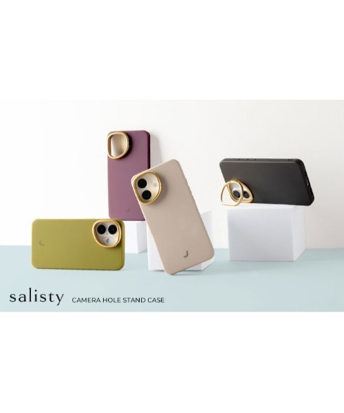 salisty(サリスティ)の「iPhone 16/15/14/13 専用 salisty(サリスティ) カメラホールスタンド 耐衝撃 ハードケース スマホケース(スマホケース/カバー・レディース・ブラック/ライラック/グレイッシュベージュ/ライトオリーブ・iPhone 13/14/15/iPhone 16)」の6枚目の写真
