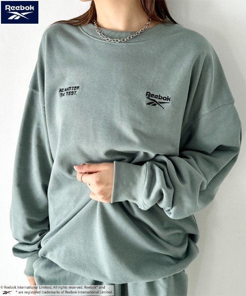 Reebok(リーボック)の「Reebok(リーボック)/オーバーサイズ ロゴスウェット セットアップ 上下セット(セットアップ・レディース・ネイビー/グリーン/ブラック/アッシュグレー・M/L/XL)」の8枚目の写真