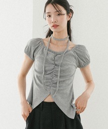 Heather | タイ付きフロントスリットカットTEE 573223(Tシャツ/カットソー)