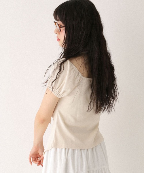 Heather(ヘザー)の「タイ付きフロントスリットカットTEE 573223(Tシャツ/カットソー・レディース・ブラック/グレー/アイボリー・FREE)」の15枚目の写真