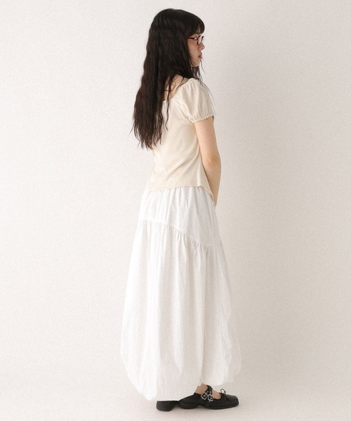 Heather(ヘザー)の「タイ付きフロントスリットカットTEE 573223(Tシャツ/カットソー・レディース・ブラック/グレー/アイボリー・FREE)」の20枚目の写真