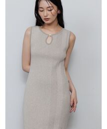 LAGUNAMOON（ラグナムーン）の「メタルボタンデザインニットワンピース（ワンピース）」