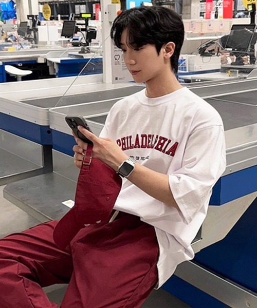 NOWLE（ノウル）の「【NOWLE】PHILADELPHIA カレッジ ロゴ 半袖 Tシャツ（Tシャツ/カットソー・メンズ・ブラック/ホワイト・MEDIUM/LARGE/X-LARGE）」の16枚目の写真