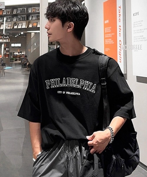 NOWLE（ノウル）の「【NOWLE】PHILADELPHIA カレッジ ロゴ 半袖 Tシャツ（Tシャツ/カットソー・メンズ・ブラック/ホワイト・MEDIUM/LARGE/X-LARGE）」の12枚目の写真