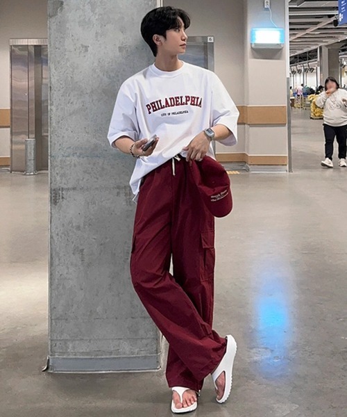 NOWLE（ノウル）の「【NOWLE】PHILADELPHIA カレッジ ロゴ 半袖 Tシャツ（Tシャツ/カットソー・メンズ・ブラック/ホワイト・MEDIUM/LARGE/X-LARGE）」の3枚目の写真