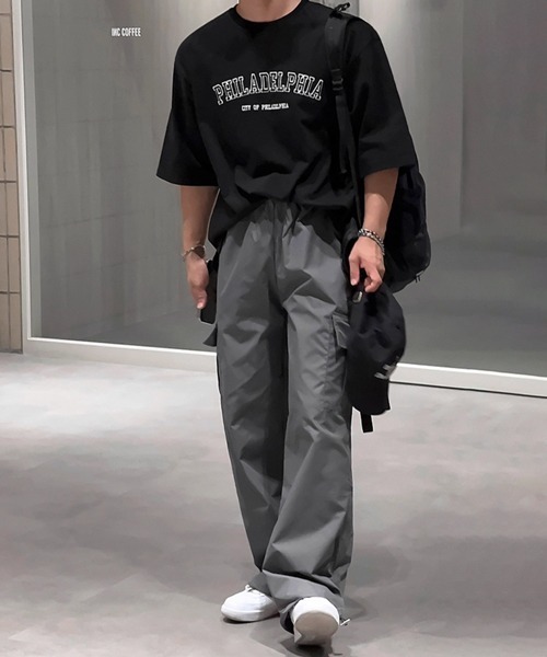 NOWLE（ノウル）の「【NOWLE】PHILADELPHIA カレッジ ロゴ 半袖 Tシャツ（Tシャツ/カットソー・メンズ・ブラック/ホワイト・MEDIUM/LARGE/X-LARGE）」の5枚目の写真