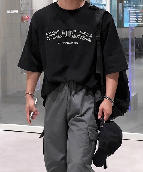 NOWLE（ノウル）の「【NOWLE】PHILADELPHIA カレッジ ロゴ 半袖 Tシャツ（Tシャツ/カットソー・メンズ・ブラック/ホワイト・MEDIUM/LARGE/X-LARGE）」の21枚目の写真